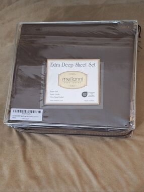 Mellanni Fine Linens Deep Sheet Set - Brown (Twin XL) Microfiber 3 Pieces